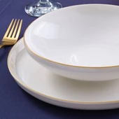 GÜRAL PORSELEN Bilbao 3 Parça Sıngle Yemek Takımı Gold thumbnail 3