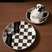 GÜRAL PORSELEN Camelia 3 Parça Çay Takımı Satranç Kale thumbnail 2