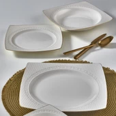 GÜRAL PORSELEN Bonenjoy 8 Parça 2 Kişilik Bone Yemek Takımı - Gold - 2