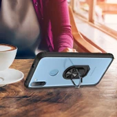 Samsung Galaxy M11 Kılıf Şeffaf Sararmaz Yüzüklü Mola Kapak - 4