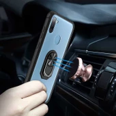 Samsung Galaxy M11 Kılıf Şeffaf Sararmaz Yüzüklü Mola Kapak - 7