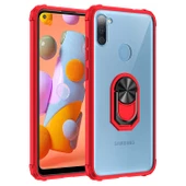 Samsung Galaxy M11 Kılıf Şeffaf Sararmaz Yüzüklü Mola Kapak - 11