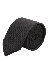 Esgue Siyah Slim Kravat Mendil & Gold Renk Çapa Broş Erkek Hediye Seti thumbnail 3