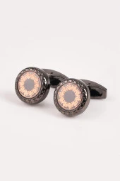 Esgue Siyah Kol Düğmesi & Kravat & Mendil Kutulu Hediye Seti - 2