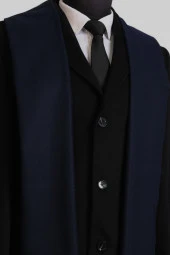 Esgue Viskon Lacivert Düz Atkı - 2