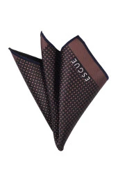 Esgue Kahve Siyah Desenli Yaka Cep Mendili - 1