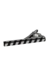 Esgue Siyah Gümüş Rengi Kravat İğnesi & Maşası - 2