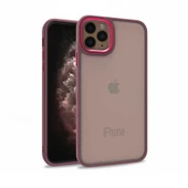 Apple iPhone 11 Pro Max Kılıf Kamera Nikelaj Kenar Renkli Kapak - 6