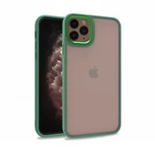 Apple iPhone 11 Pro Max Kılıf Kamera Nikelaj Kenar Renkli Kapak - 5