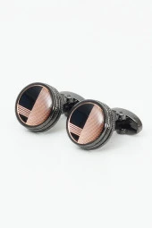 Esgue Kol Düğmesi Hand Made Kiremit Renk 7.5 cm Kravat Mendil Kutulu Hediye Seti thumbnail 2