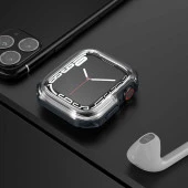 Apple Watch 7 8 41mm Sert PC Ekran Koruyucu + Silikon Kasa Koruyucu - 9