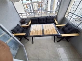 Dekoroom's Zeta 3-1-1-Masa Bahçe Balkon Mobilyası ,Çay Seti .Balkon Takımı, Cafe Mobilyası - 1