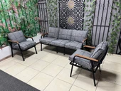 Dekoroom's Zen 3 1 1 Pofuduk Balkon Takımı, Bahçe Mobilyası, Çay Seti, Kafe Oturma Grubu, Teras Koltuk Takımı - 1