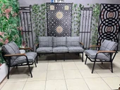 Dekoroom's Zen 3 1 1 Pofuduk Balkon Takımı, Bahçe Mobilyası, Çay Seti, Kafe Oturma Grubu, Teras Koltuk Takımı - 1