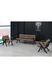 Dekoroom's Zeta 3 1 1 Balkon Takımı, Bahçe Mobilyası, Çay Seti, Kafe Oturma Grubu, Teras Koltuk Takımı thumbnail 4