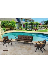 Dekoroom's Zeta 3 1 1 Balkon Takımı, Bahçe Mobilyası, Çay Seti, Kafe Oturma Grubu, Teras Koltuk Takımı thumbnail 1