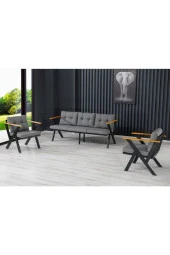 Dekoroom's Zeta 3 1 1 Balkon Takımı, Bahçe Mobilyası, Çay Seti, Kafe Oturma Grubu, Teras Koltuk Takımı - 3