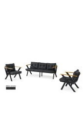 Dekoroom's Zeta 3 1 1 Balkon Takımı, Bahçe Mobilyası, Çay Seti, Kafe Oturma Grubu, Teras Koltuk Takımı - 5
