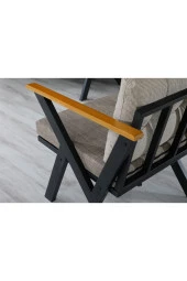 Dekoroom's Zeta 2 1 1 Balkon Takımı, Bahçe Mobilyası, Çay Seti, Kafe Oturma Grubu, Teras Koltuk Takımı - 2
