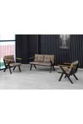 Dekoroom's Zeta 2+1+1 Balkon Takımı, Bahçe Mobilyası, Çay Seti, Kafe Oturma Grubu, Teras Koltuk Takımı - 3