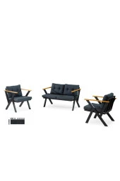 Dekoroom's Zeta 2+1+1 Balkon Takımı, Bahçe Mobilyası, Çay Seti, Kafe Oturma Grubu, Teras Koltuk Takımı - 1
