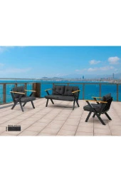 Dekoroom's Zeta 2 1 1 Balkon Takımı, Bahçe Mobilyası, Çay Seti, Kafe Oturma Grubu, Teras Koltuk Takımı - 3