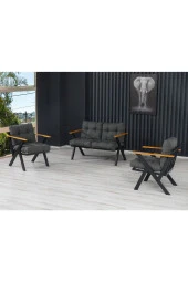 Dekoroom's Zeta 2 1 1 Pofuduk Balkon Takımı, Bahçe Mobilyası, Çay Seti, Kafe Oturma Grubu, Teras Koltuk Takımı - 3