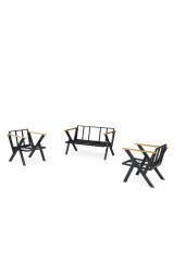 Dekoroom's Zeta 2 1 1 Pofuduk Balkon Takımı, Bahçe Mobilyası, Çay Seti, Kafe Oturma Grubu, Teras Koltuk Takımı - 4