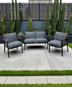 Dekoroom's Eko 2 1 1 Balkon Takımı, Bahçe Mobilyası, Çay Seti, Kafe, Koltuk Takımı Cappuccino thumbnail 2