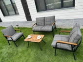 Dekoroom's Zen 2 1 1 Balkon Takımı, Bahçe Mobilyası, Çay Seti, Kafe Oturma Grubu, Teras Koltuk Takımı - 1