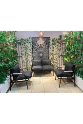 Dekoroom's Zen 2 1 1 Pofuduk Balkon Takımı, Bahçe Mobilyası, Çay Seti, Kafe Oturma Grubu, Teras Koltuk Takımı - 1