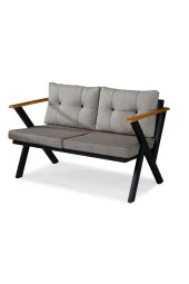 Dekoroom's Zeta İkili Metal Koltuk Berjer Düz Süngerli Siyah thumbnail 1