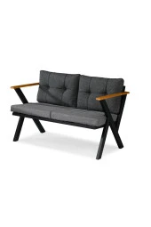 Dekoroom's Zeta İkili Metal Koltuk Berjer Düz Süngerli Siyah thumbnail 4