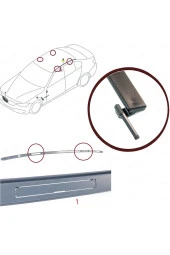 BMW 3 Serisi F35 Tavan Oluk Çıta Port Kapağı 11-2020 51137312617 - 2