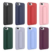 Apple iPhone 8 Plus Kılıf Deri Tarzı Z Stand Magnetli Kapak thumbnail 3