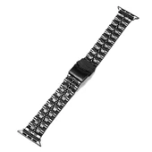 Apple Watch 7 8 41mm Kordon Şeritli Bakla Metal Kordon 54 - 9