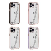 Apple iPhone 13 Pro Max Kılıf Diamonds Taşlı El Tutmalı Kapak - 2