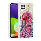 Samsung Galaxy M22 Kılıf Simli Desenli Kamera Korumalı Kapak thumbnail 3