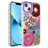 Apple iPhone 14 Plus Kılıf Kamera Korumalı Renkli Desenli Korn Kapak - 9