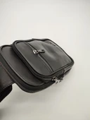 Erkek Deri Göğüs Çantası Spor Model Siyah Renk - 7