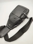 Erkek Deri Badi Bag Çanta Spor Model Siyah Renk - 1