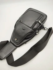 Erkek Deri Badi Bag Çanta Spor Model Siyah Renk - 2