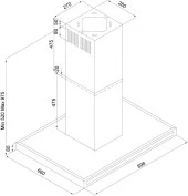 Silverline 4113 Venezia Isola Ada Tipi 90 CM Davlumbaz -İnox thumbnail 4