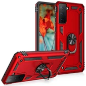 Samsung Galaxy S21 FE Kılıf Yüzüklü Zırh Tank Vega - 1