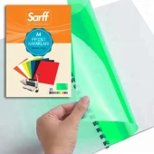 Sarff 450 Micron A4 Şeffaf YEŞİL PP KAPAK 50 li Paket - 2