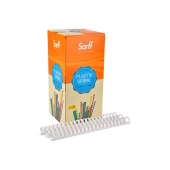 Sarff 25mm.BEYAZ DELUX Plastik Spiral 50 Adet - 4