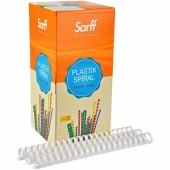 Sarff 25mm.BEYAZ DELUX Plastik Spiral 50 Adet - 5