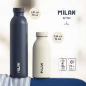 MILAN 643012BG 1918 BEYAZ PASLANMAZ TERMOS MATARA 354ML - 8