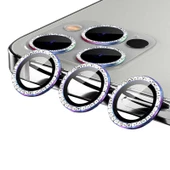 Apple iPhone 12 Pro Taşlı Kamera Lens Koruyucu Çerçeveli Koruyucu - 11
