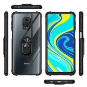 Xiaomi Redmi Note 9 Pro Kılıf Şeffaf Sararmaz Yüzüklü Mola Kapak - 4
